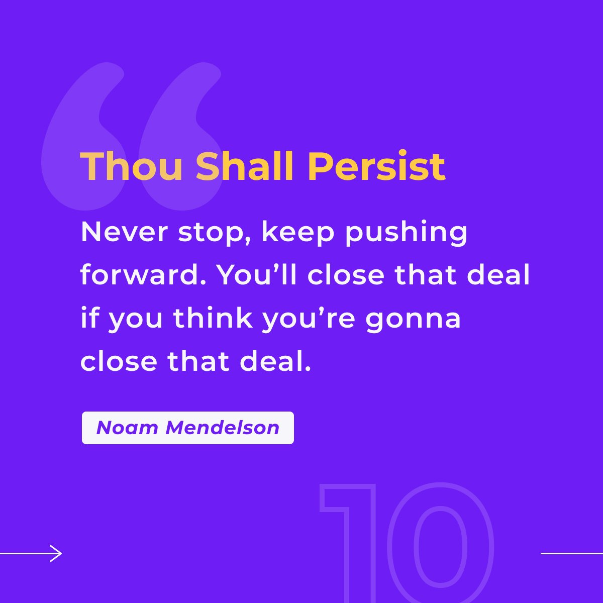 Walnut SaaS sales commandments