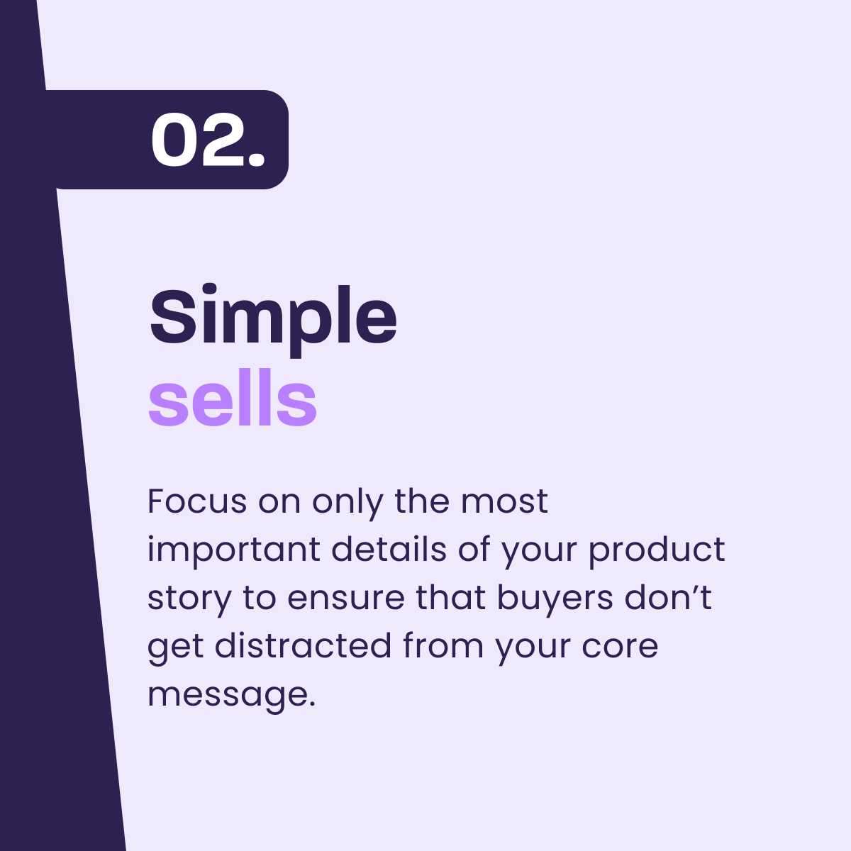 product storytelling— keep it simple