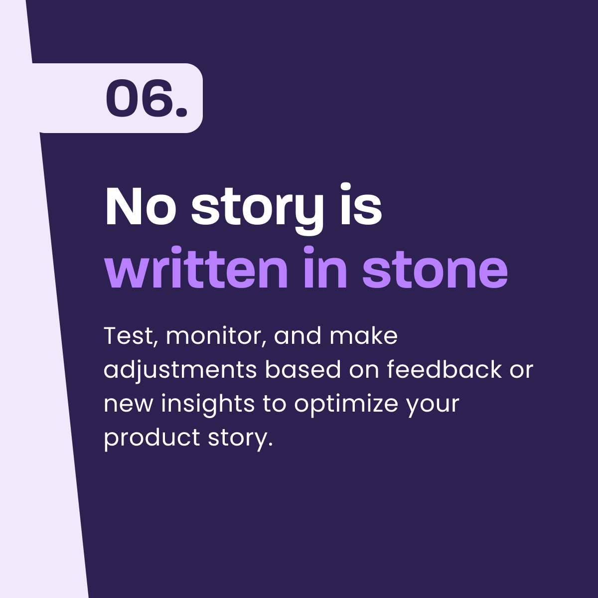 product storytelling— test, monitor, and adjust your story